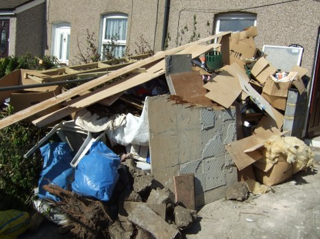 Professional waste removal service in action